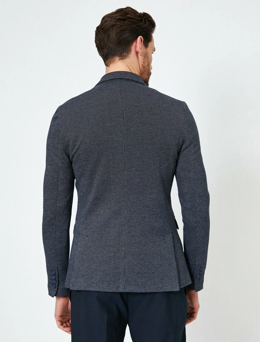 17509 Blue Two Button Jacket
