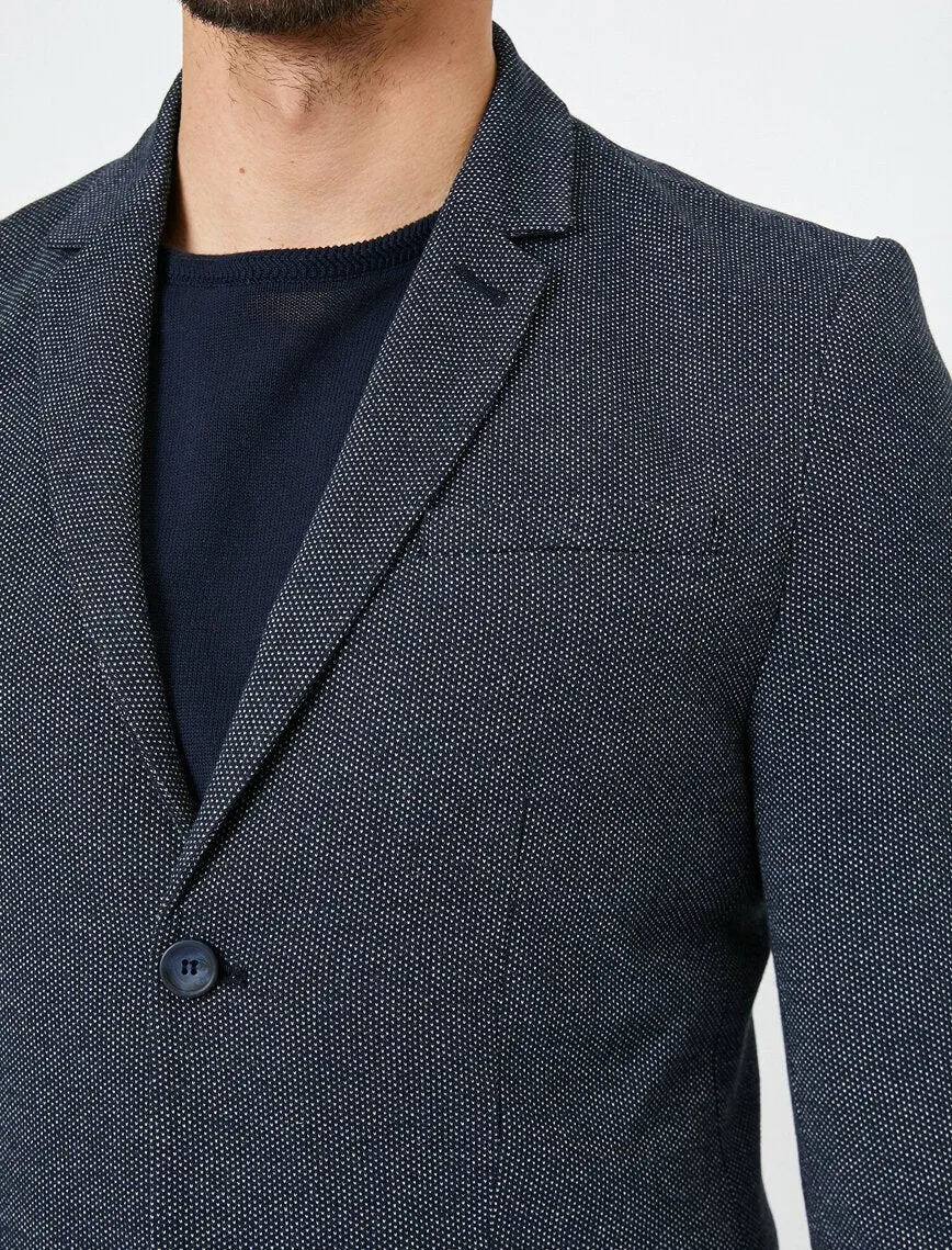 17509 Blue Two Button Jacket