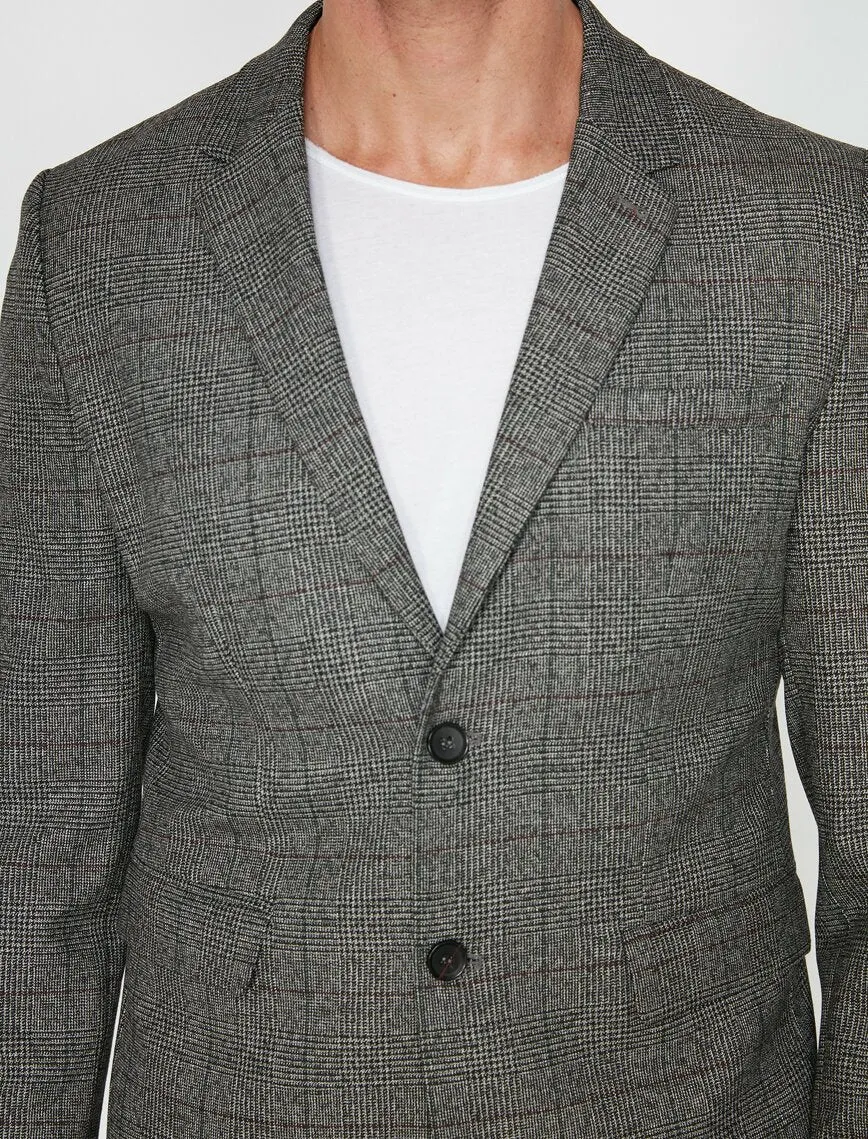 17551 Grey Check Blazer
