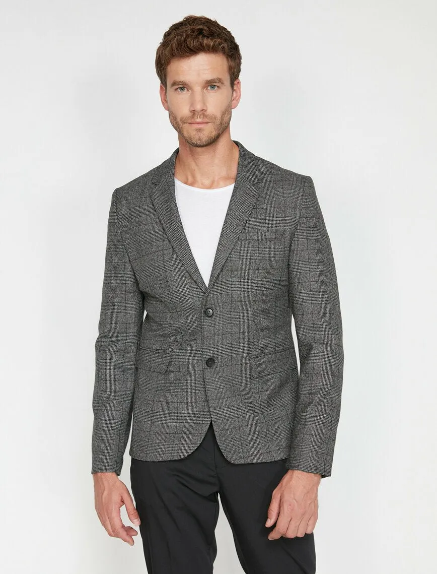 17551 Grey Check Blazer