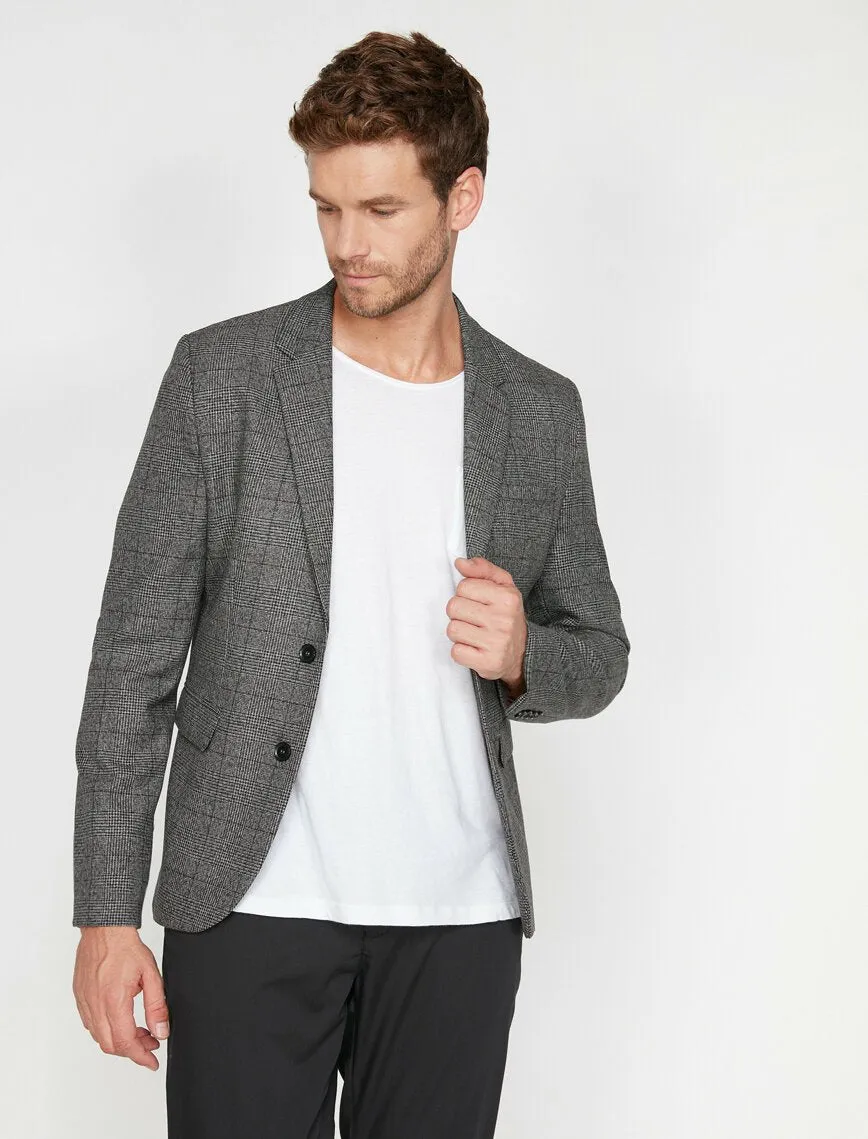 17551 Grey Check Blazer
