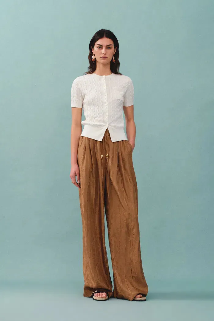 Amber Round Neck Buttoned Top