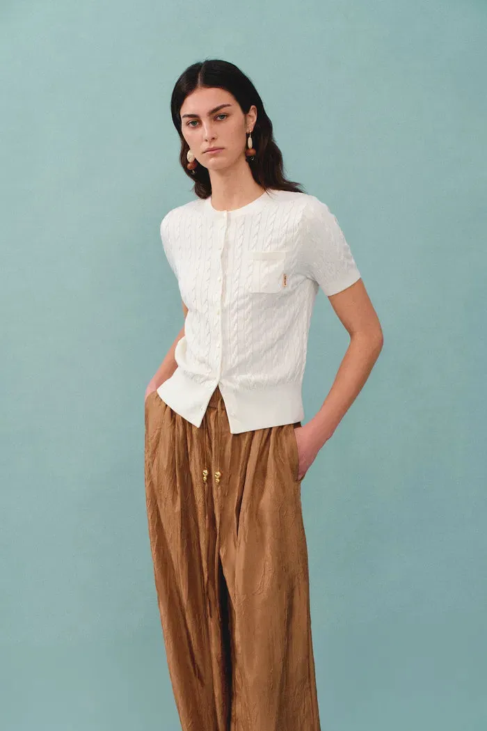 Amber Round Neck Buttoned Top