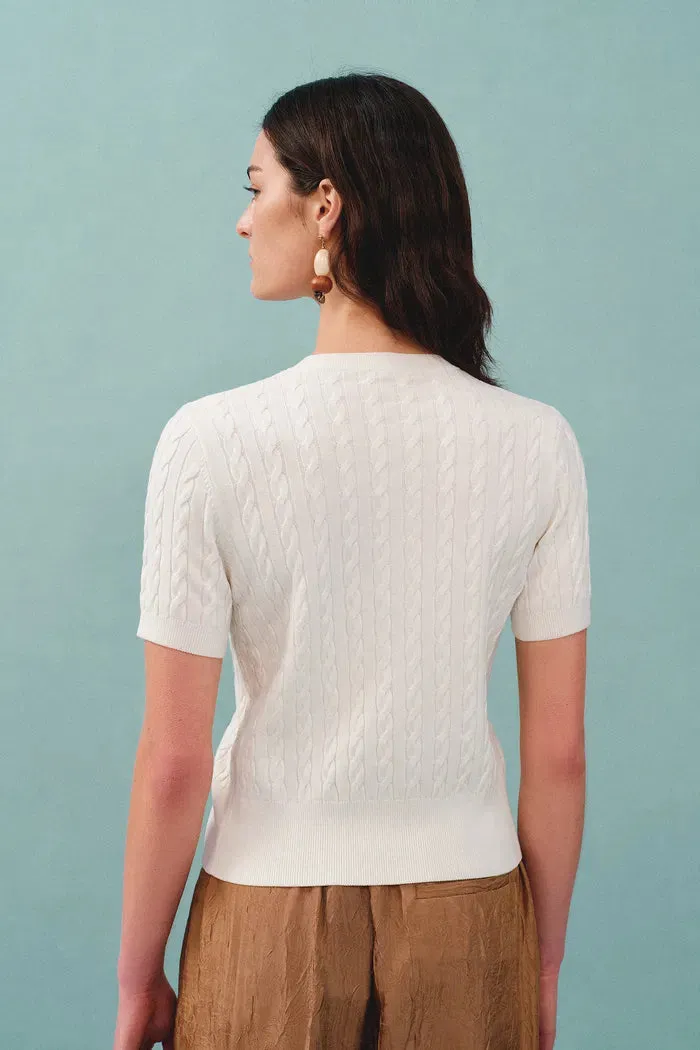 Amber Round Neck Buttoned Top
