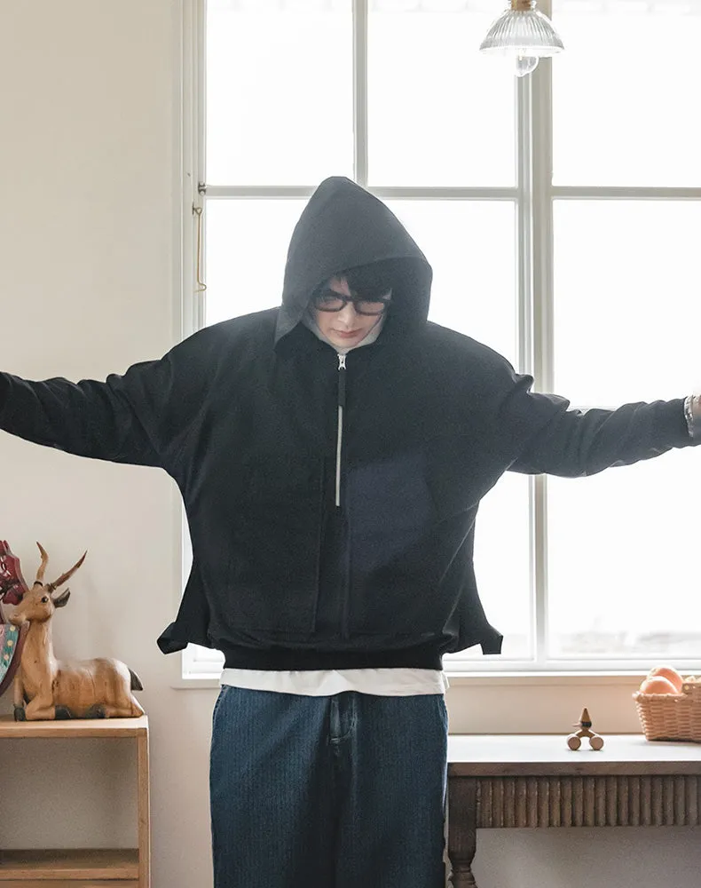 American Casual Half Zipper Function Hooded Men's Sweater