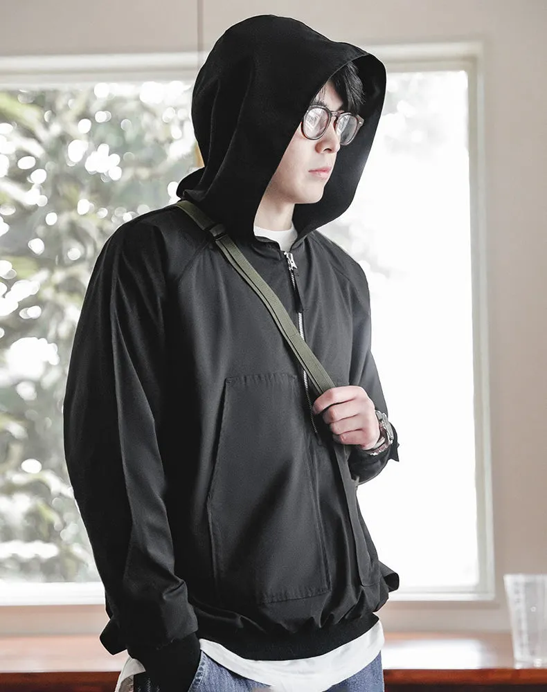 American Casual Half Zipper Function Hooded Men's Sweater