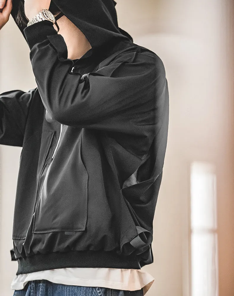 American Casual Half Zipper Function Hooded Men's Sweater
