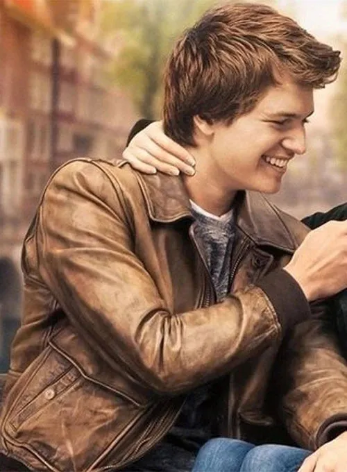 ANSEL ELGORT LEATHER JACKET | THE FAULT IN OUR STARS JACKET