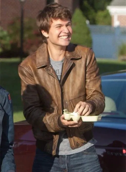 ANSEL ELGORT LEATHER JACKET | THE FAULT IN OUR STARS JACKET