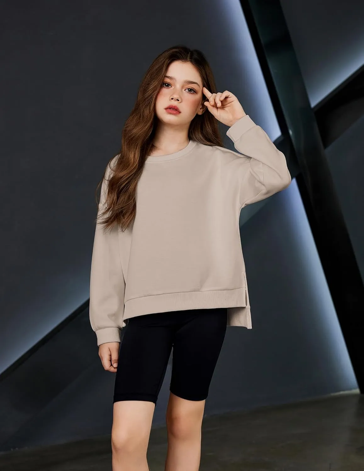 Arshiner Girls Crewneck Sweatshirt Long Sleeve Pullover Tops 5-14 Years