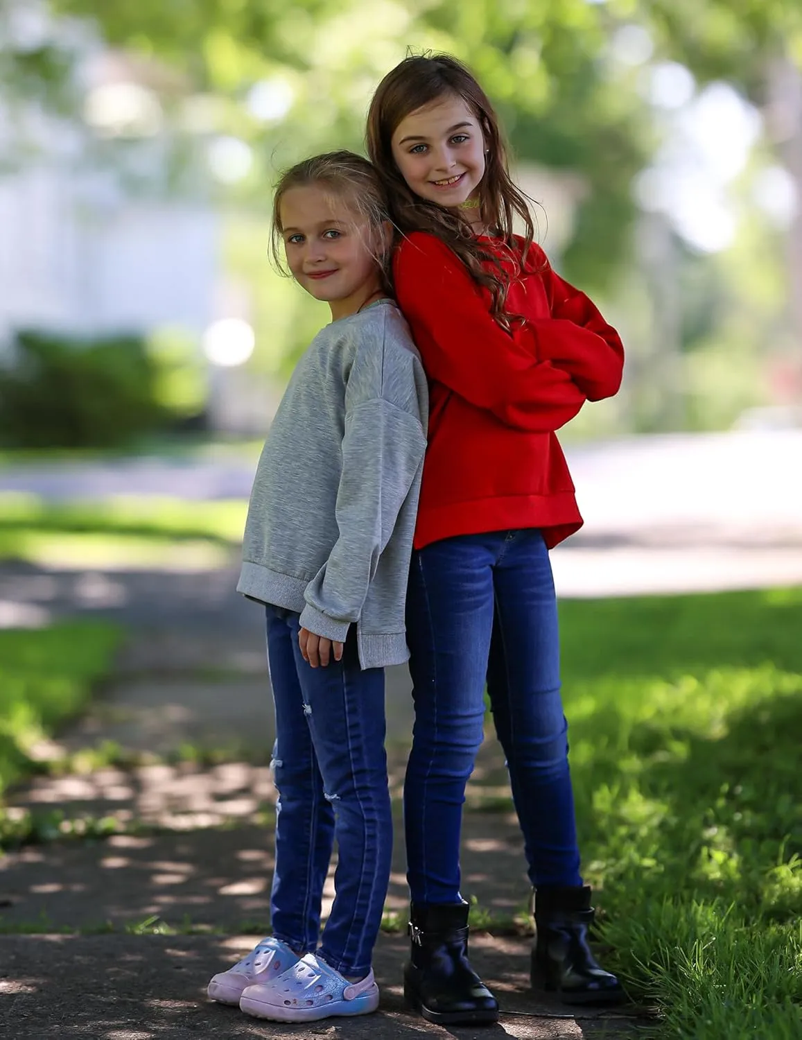 Arshiner Girls Crewneck Sweatshirt Long Sleeve Pullover Tops 5-14 Years