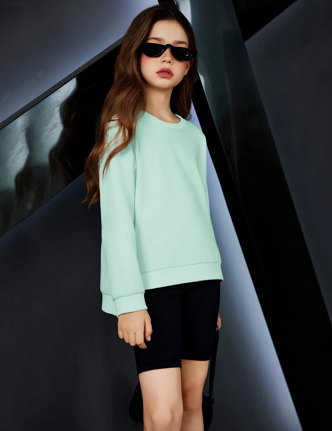 Arshiner Girls Crewneck Sweatshirt Long Sleeve Pullover Tops 5-14 Years