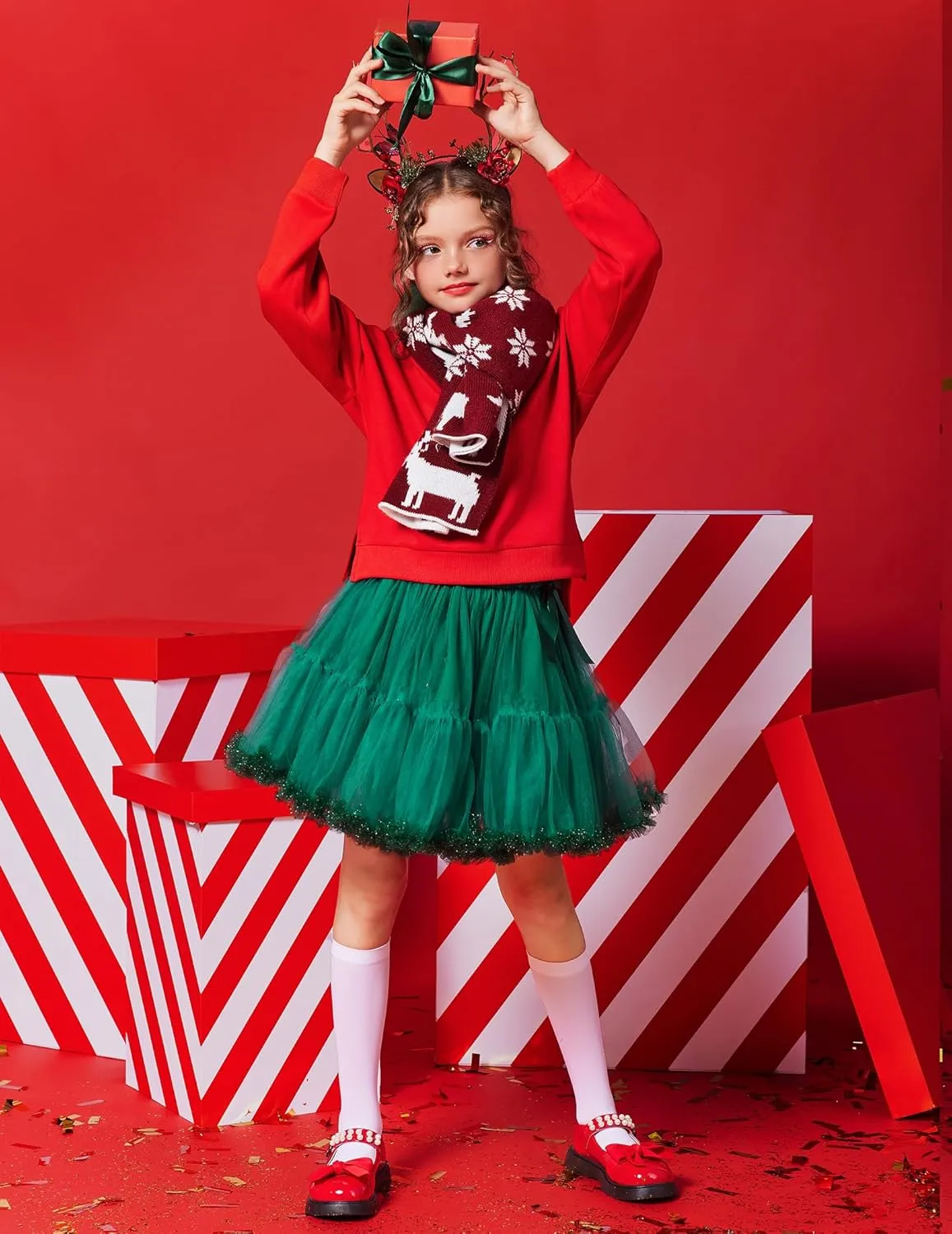 Arshiner Girls Crewneck Sweatshirt Long Sleeve Pullover Tops 5-14 Years