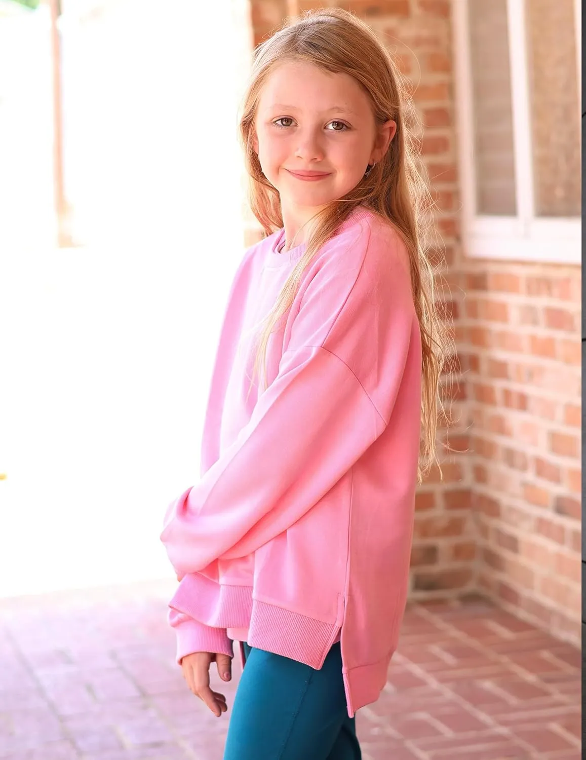 Arshiner Girls Crewneck Sweatshirt Long Sleeve Pullover Tops 5-14 Years