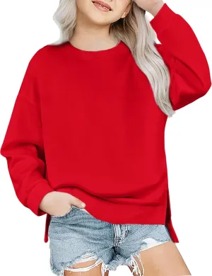 Arshiner Girls Crewneck Sweatshirt Long Sleeve Pullover Tops 5-14 Years