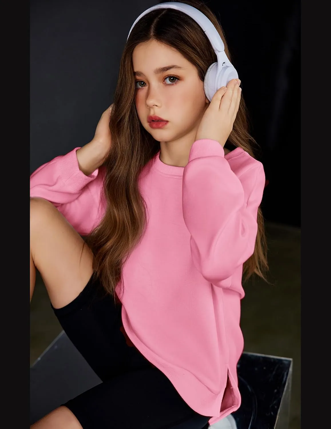 Arshiner Girls Crewneck Sweatshirt Long Sleeve Pullover Tops 5-14 Years