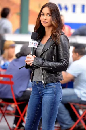Black Real Leather Jacket Megan Fox By TJS