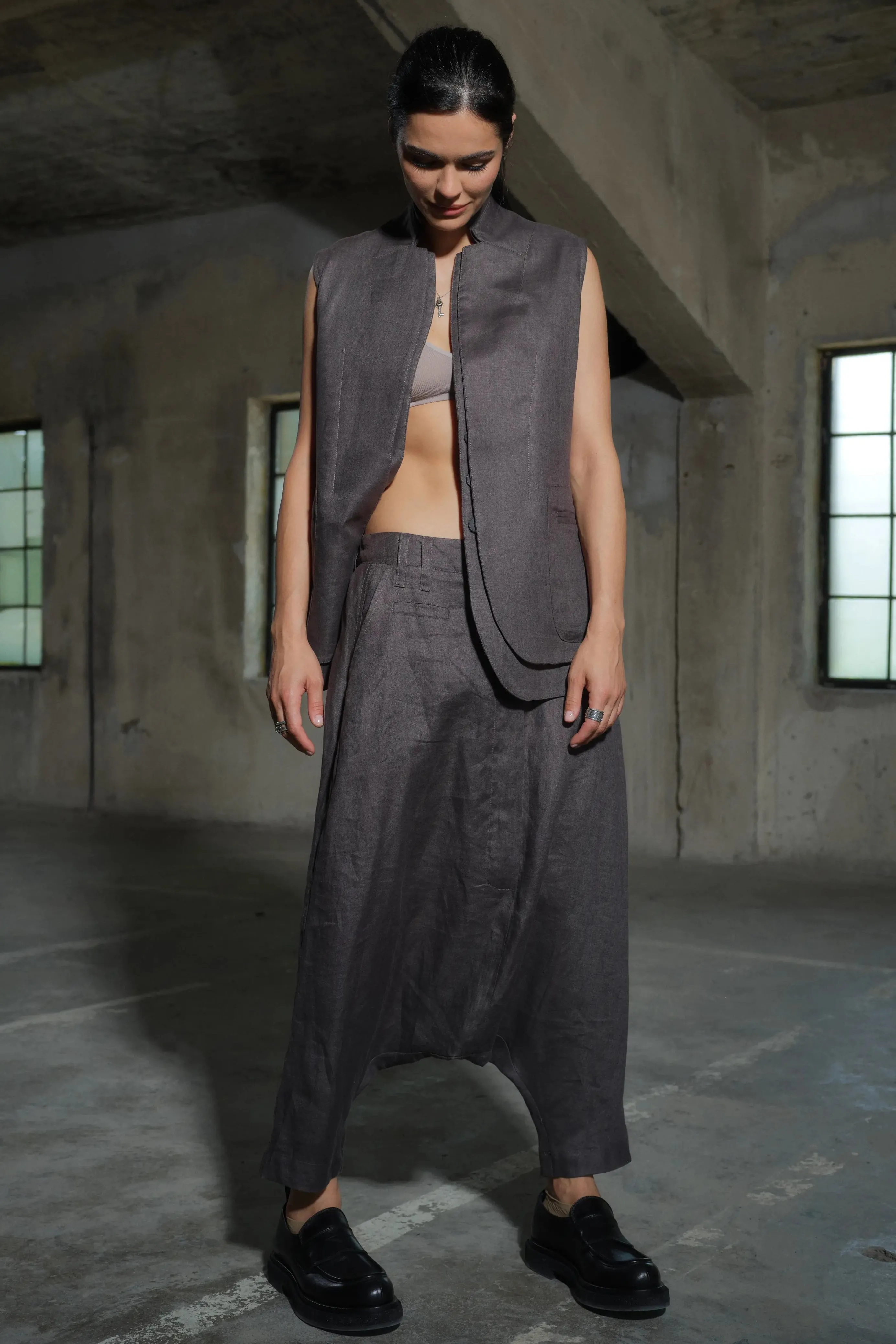 Boho Linen Harem Pants for Women