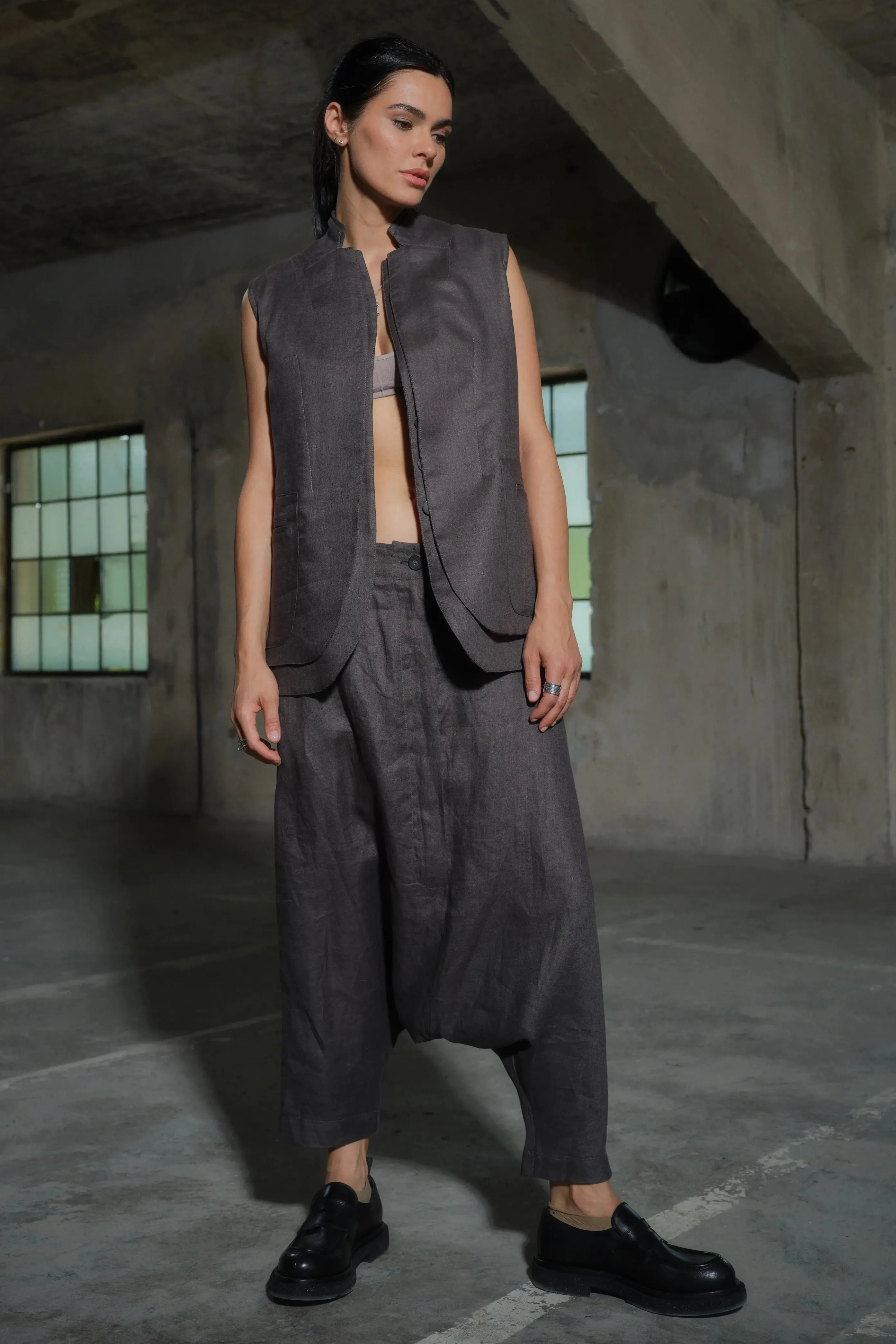 Boho Linen Harem Pants for Women