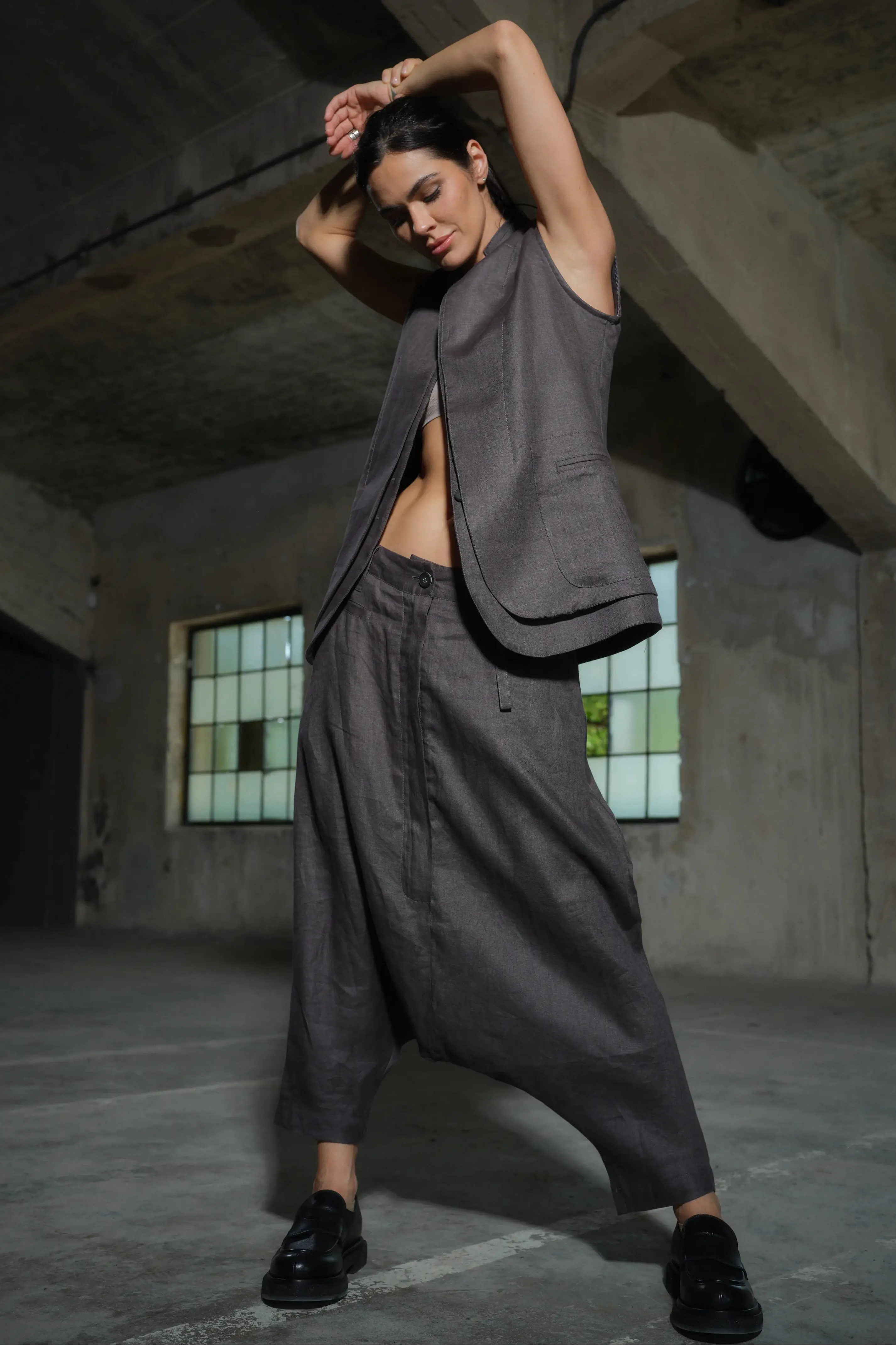 Boho Linen Harem Pants for Women