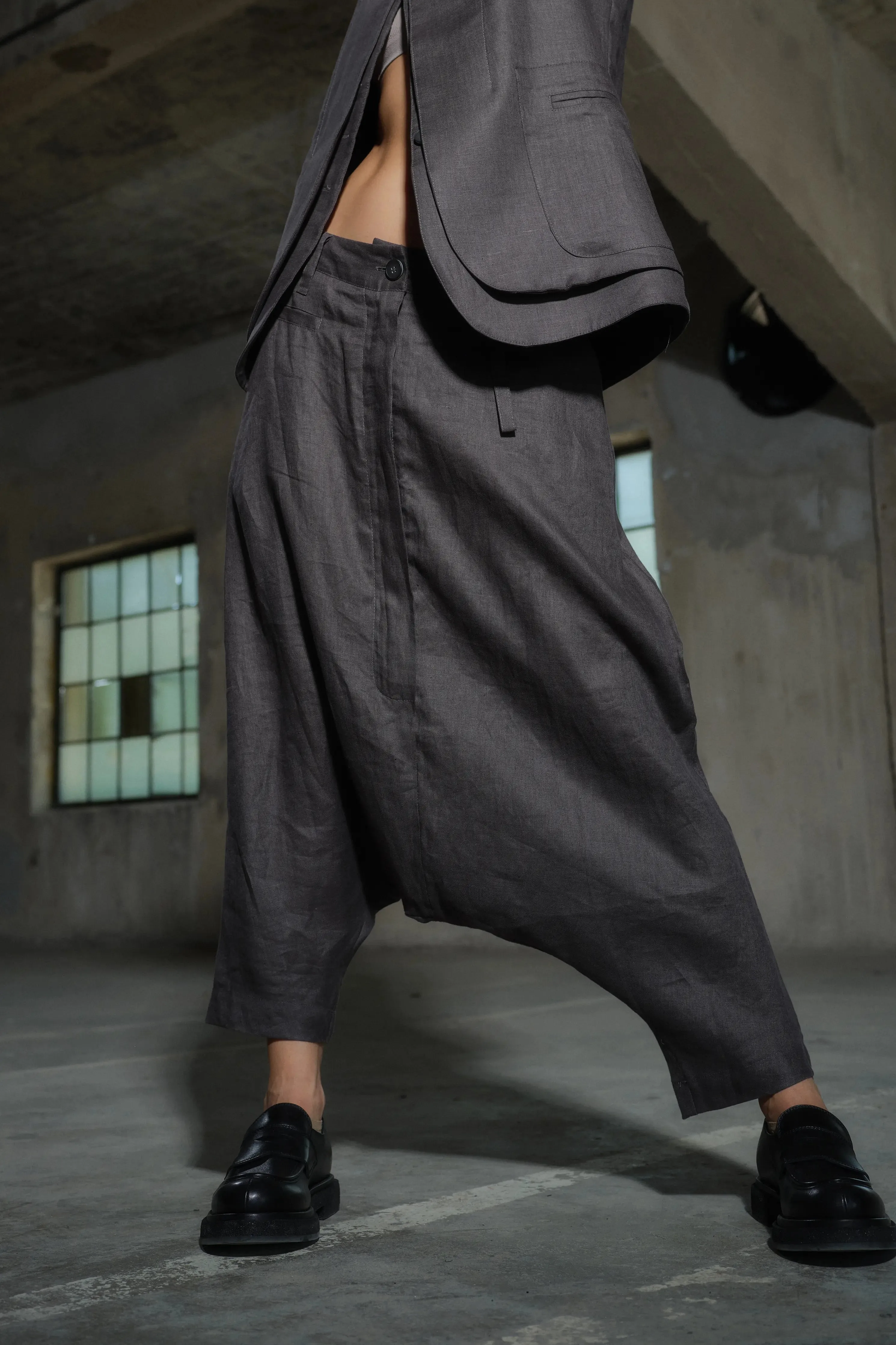 Boho Linen Harem Pants for Women