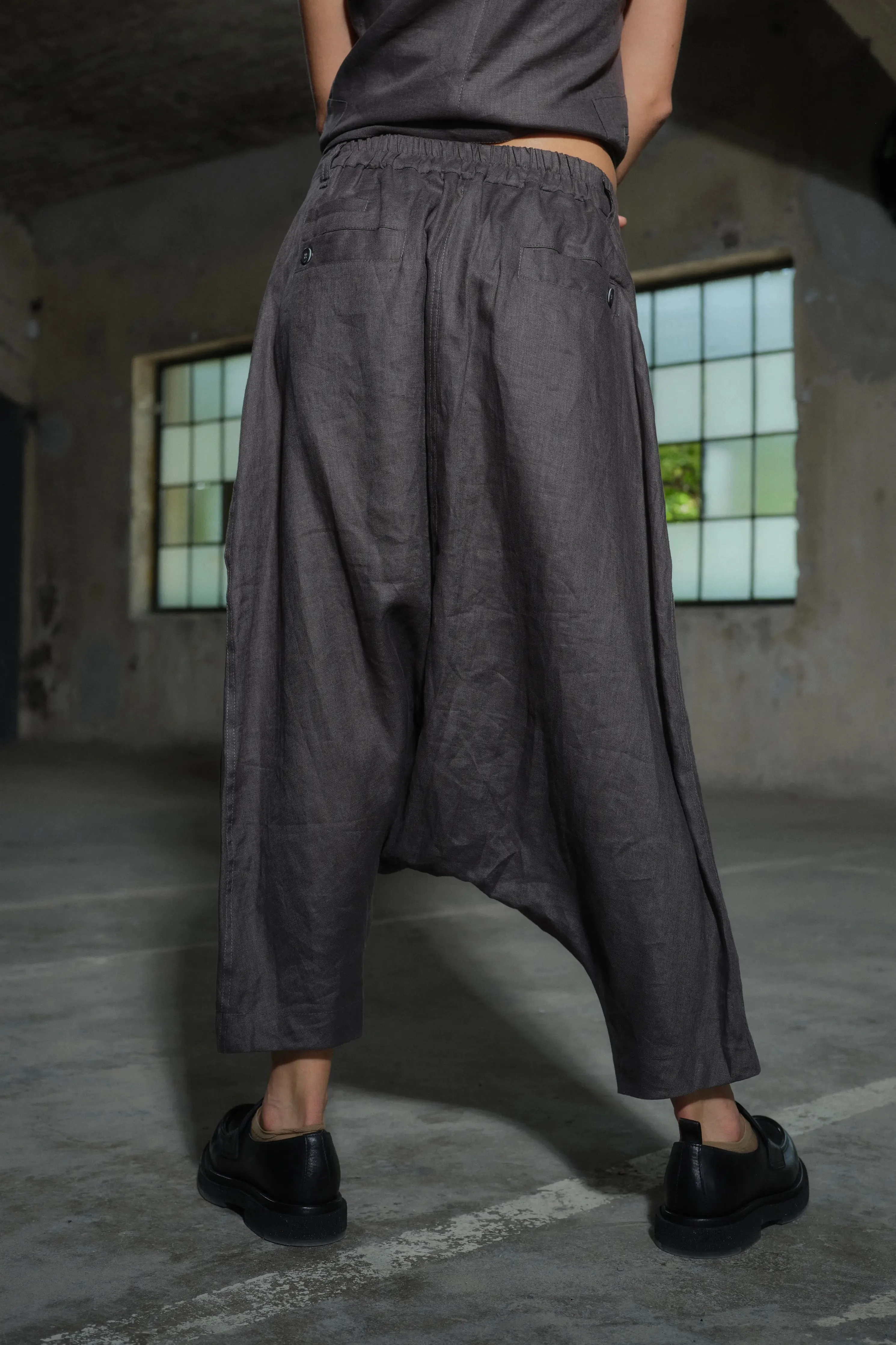 Boho Linen Harem Pants for Women