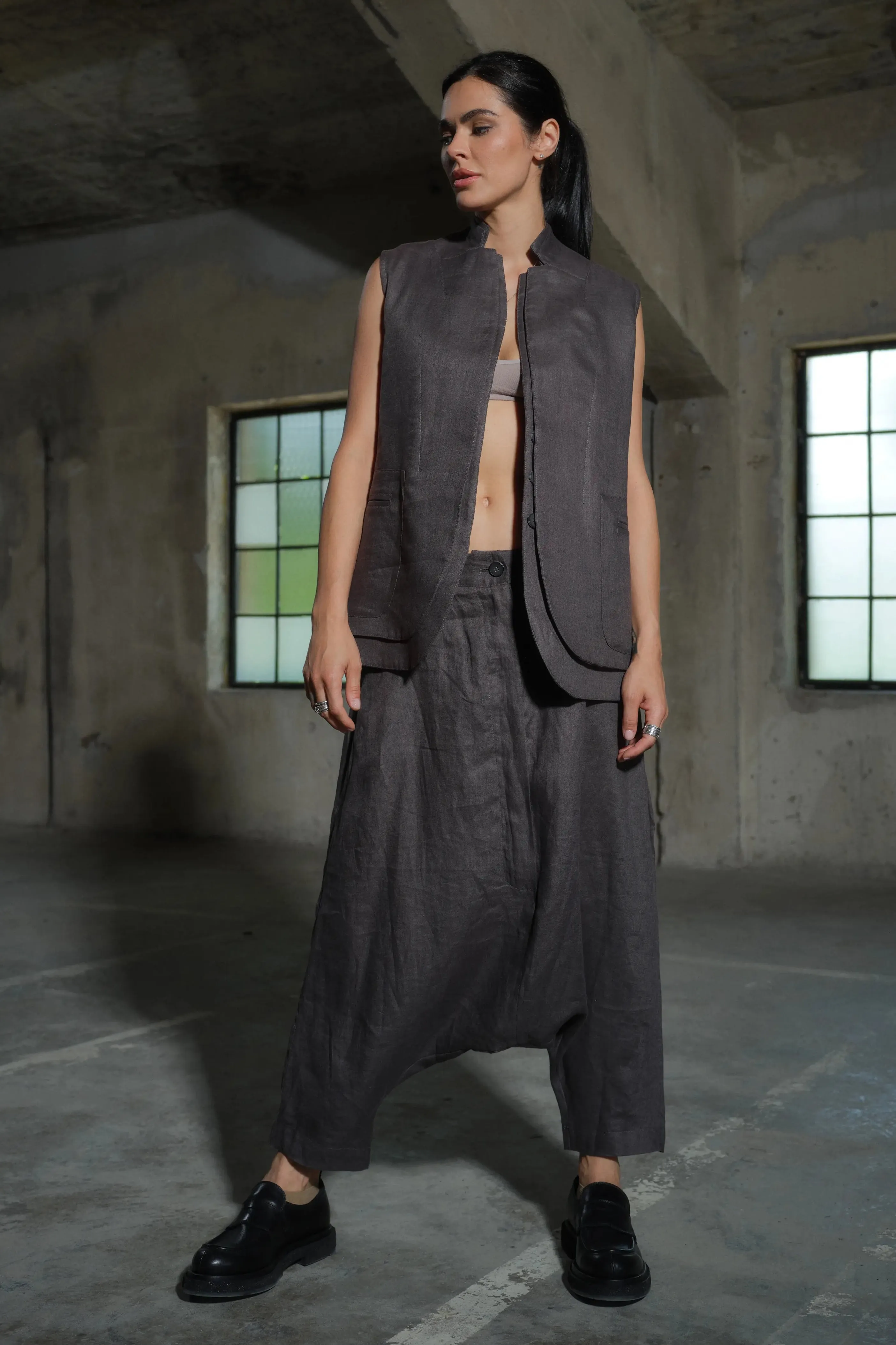 Boho Linen Harem Pants for Women
