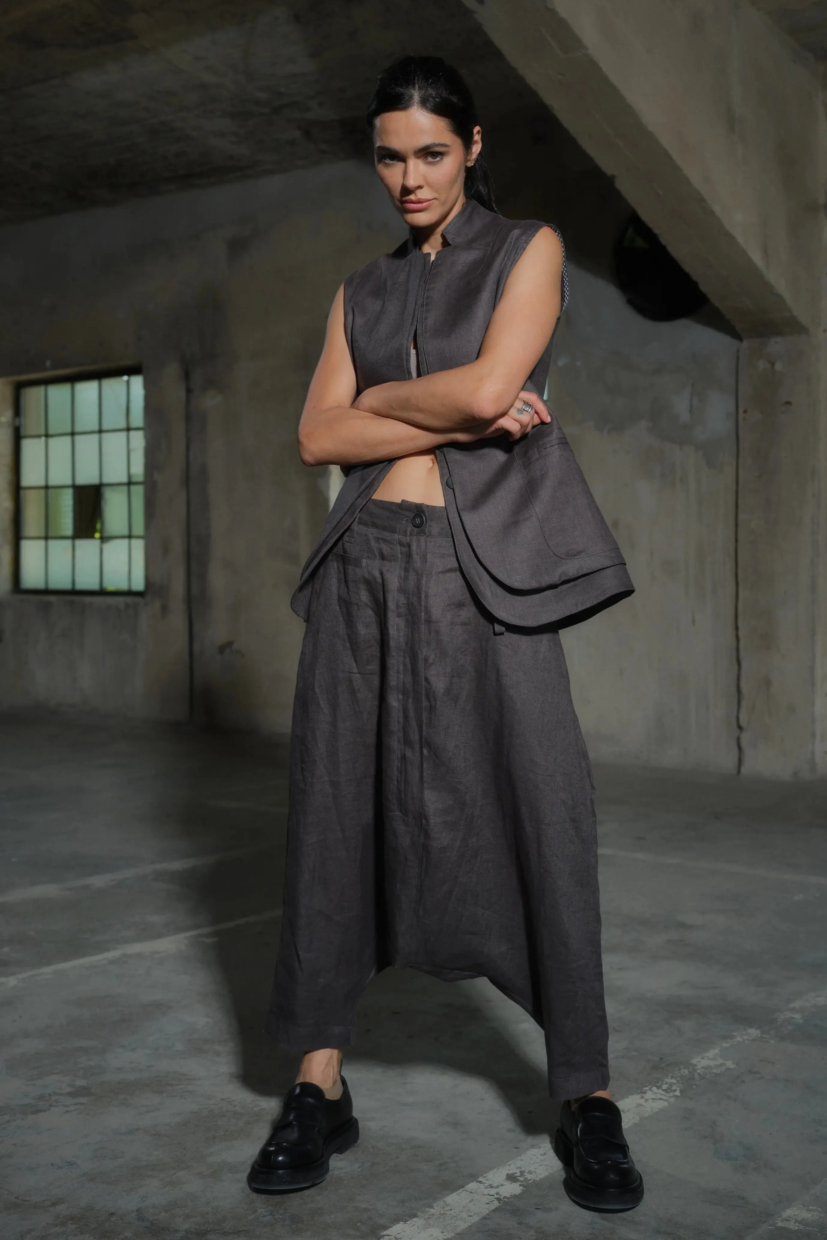 Boho Linen Harem Pants for Women