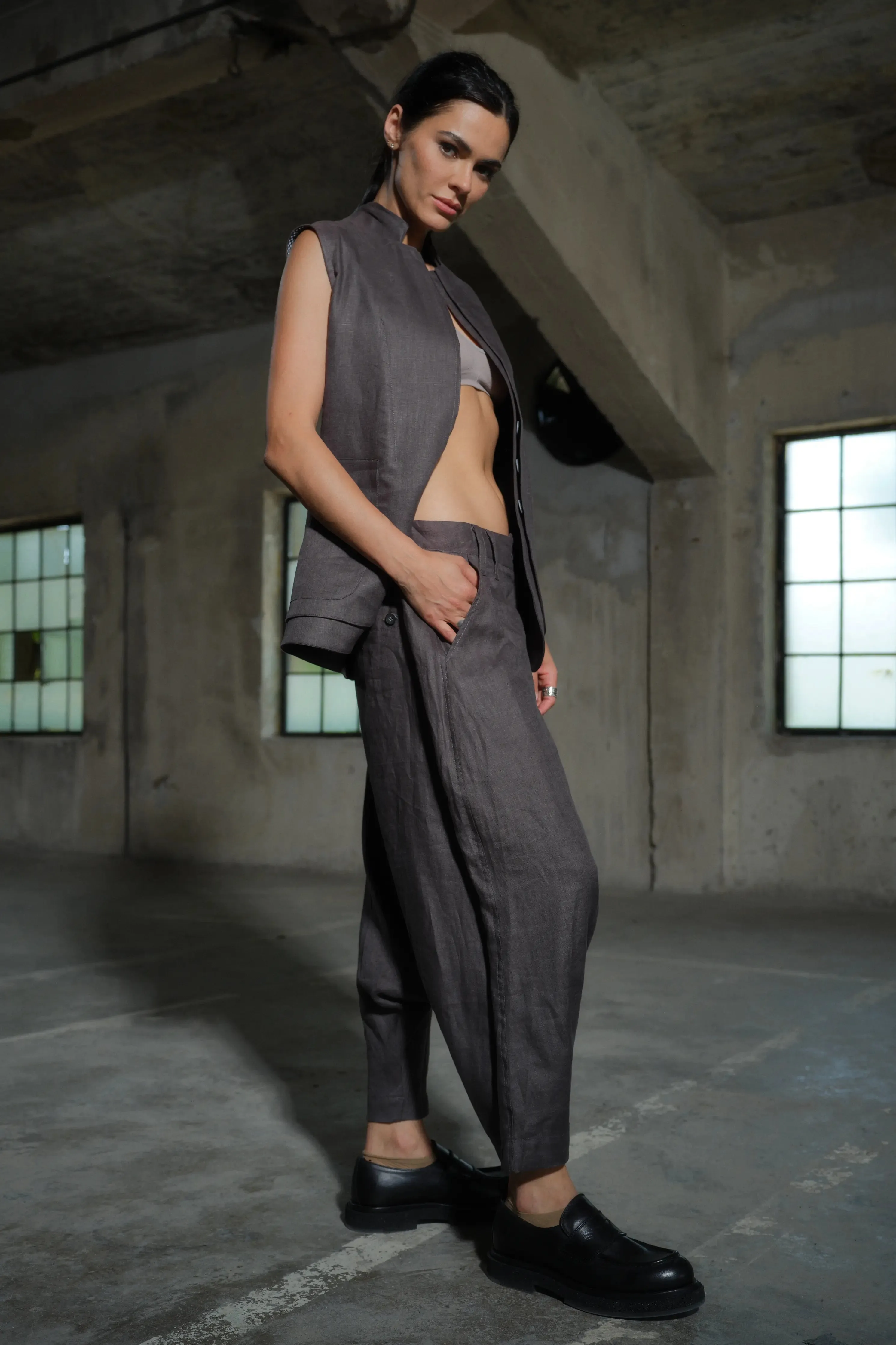 Boho Linen Harem Pants for Women