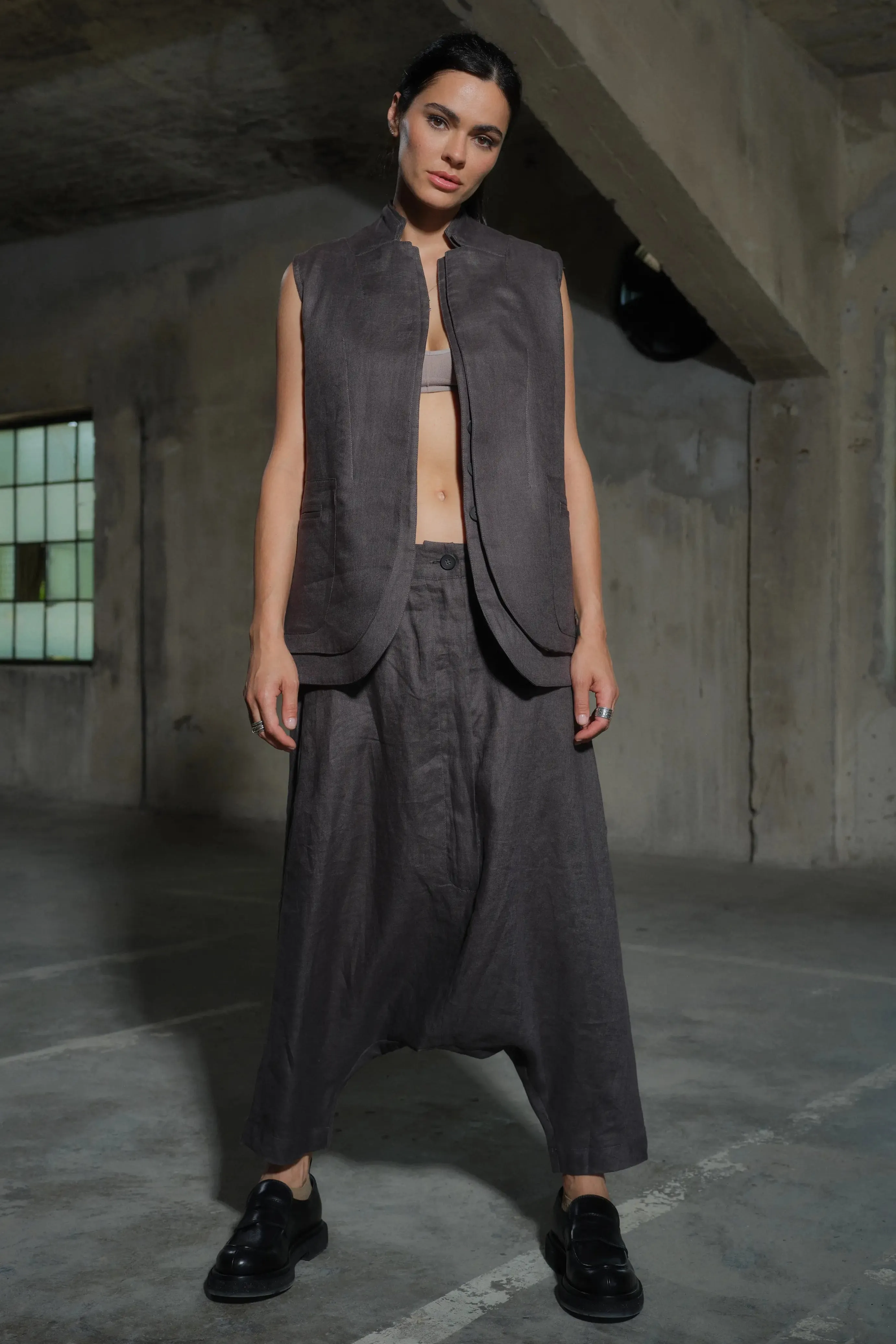 Boho Linen Harem Pants for Women
