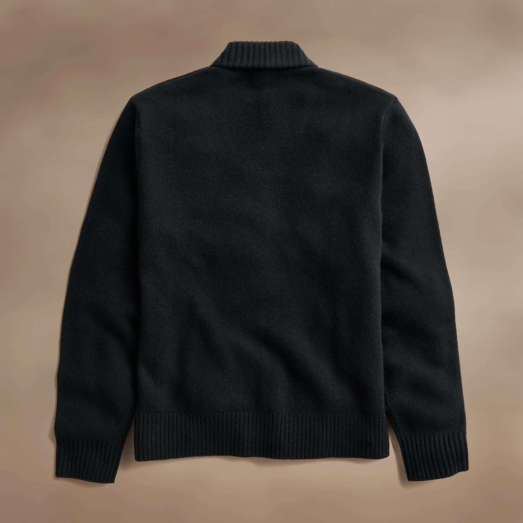 Cashmere Shawl Collar Pullover - Black