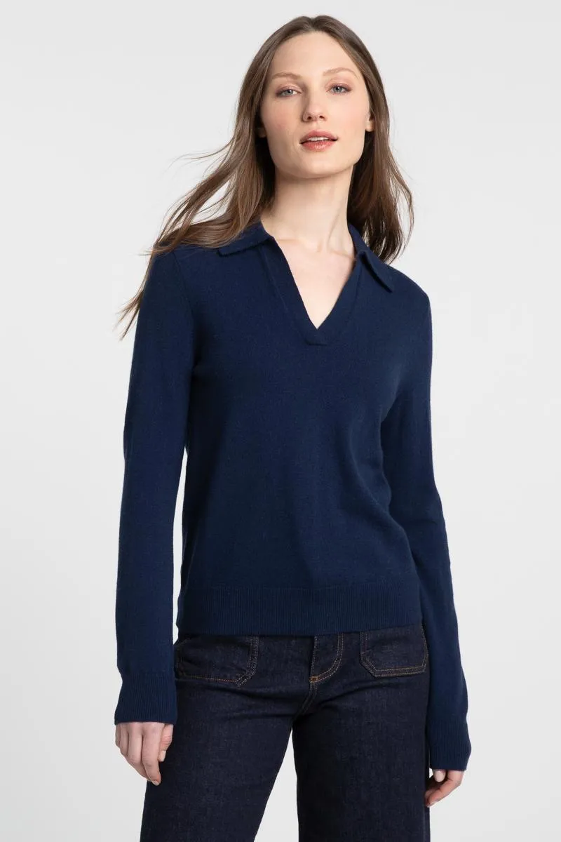 Cashmere Splitneck Polo