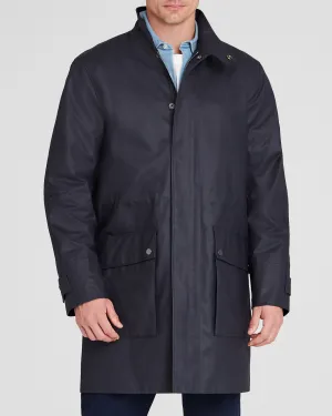 Casual Waxed-Cotton Mac Coat