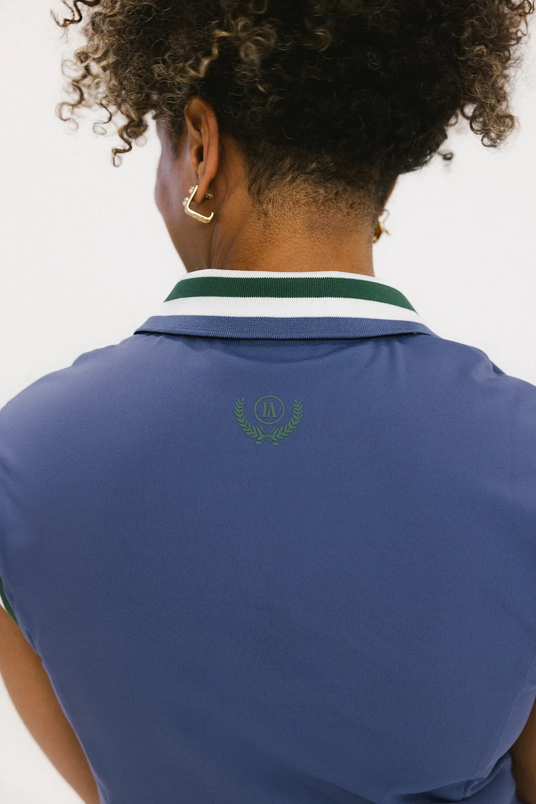 Charlotte Sleevless Polo - Indigo