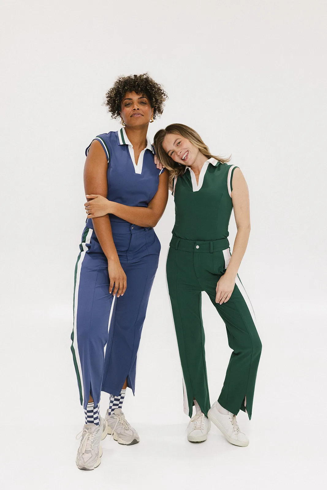 Charlotte Sleevless Polo - Indigo