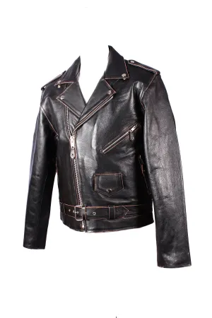 Classic Brando Antique Cowhide Leather Jacket 113A