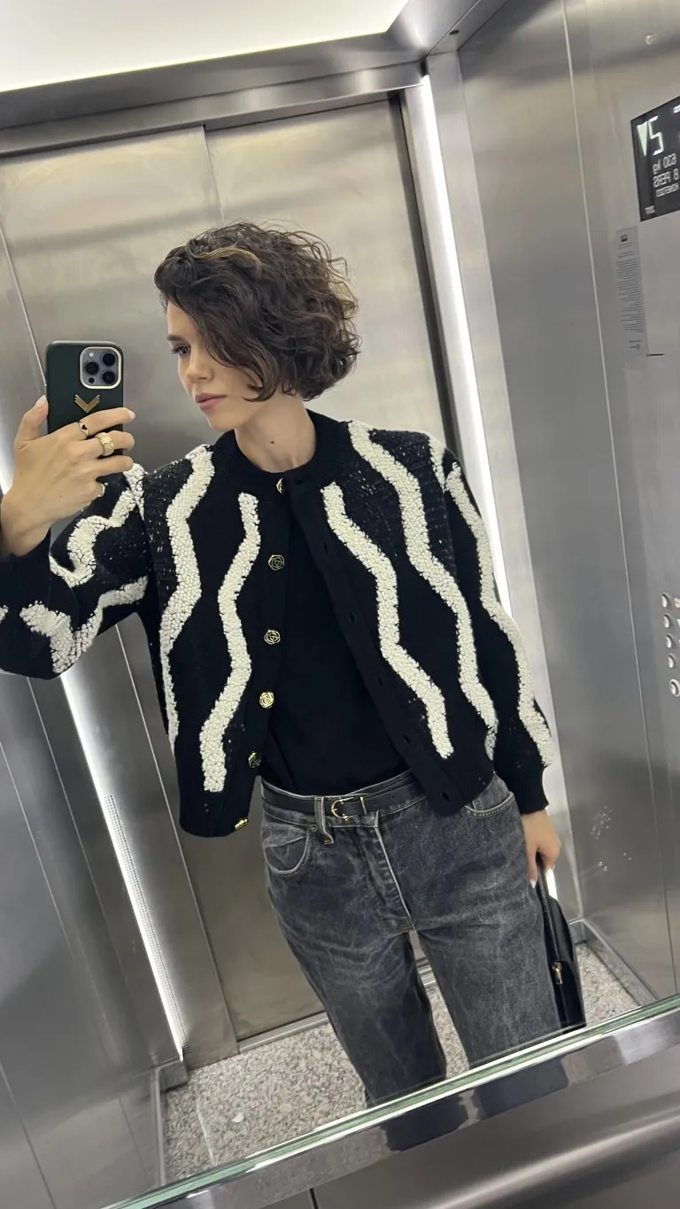 “CONSTANTIN” JACKET, BLACK AND WHITE