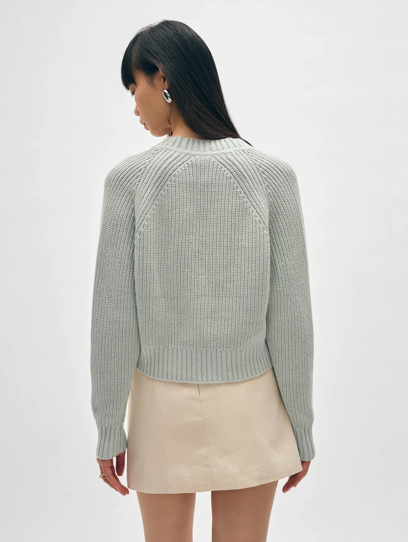 Cotton Linen Ribbed Button Cardigan