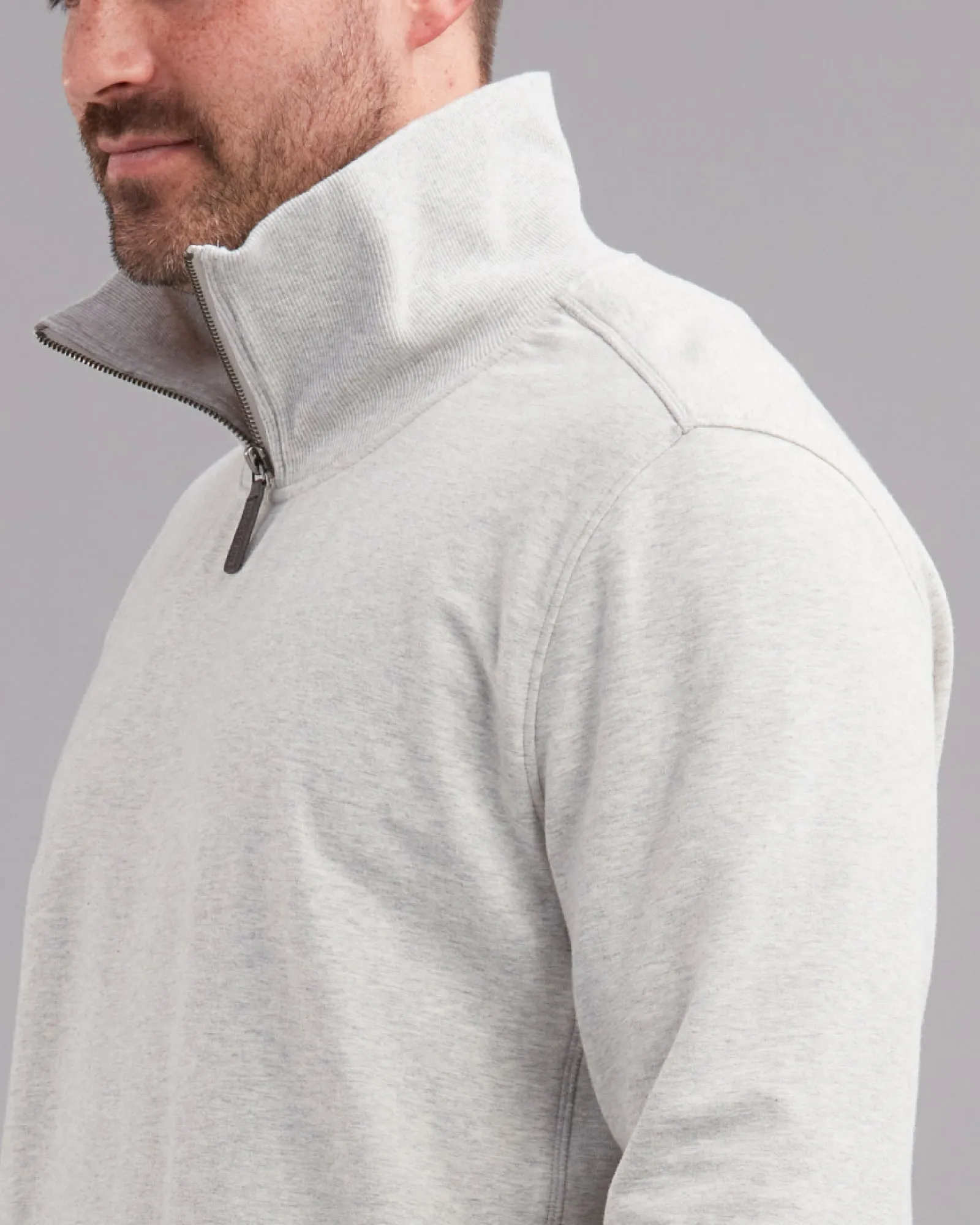 COTTON QTR  ZIP SWEATSHIRT