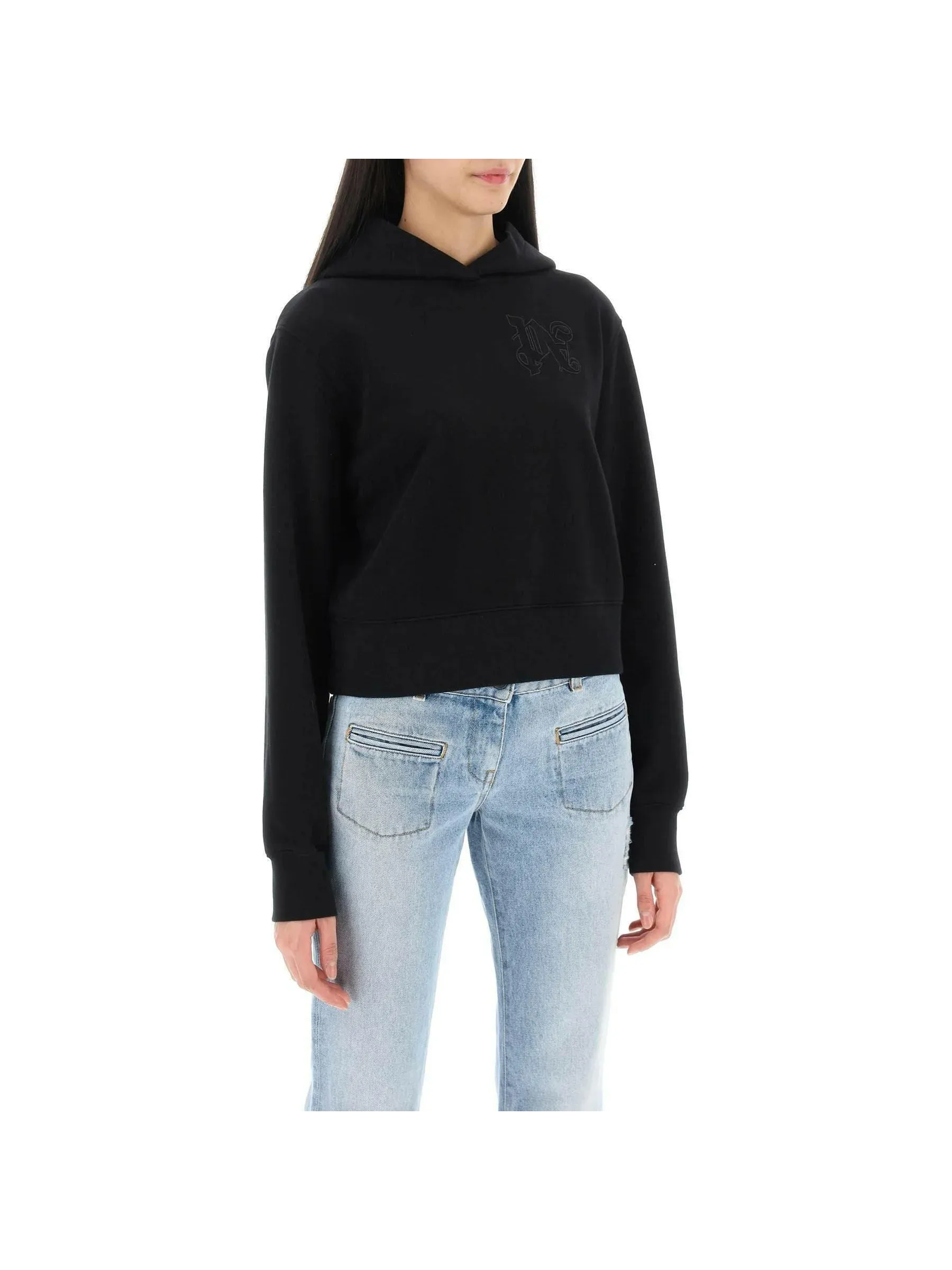 Cropped Palm Graphic Sweatshirt