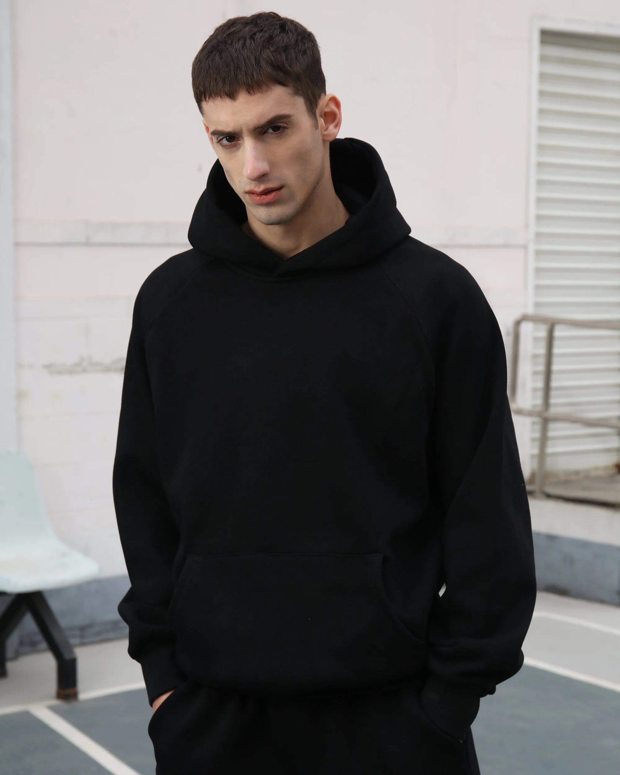 Effortless Style Hoodie & Jogger Set Black