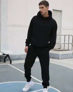 Effortless Style Hoodie & Jogger Set Black