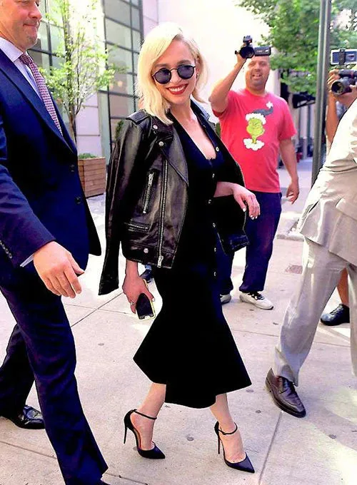 Emilia Clarke Leather Jacket | Women Celebrity Leather Jacket by The Jacket Seller