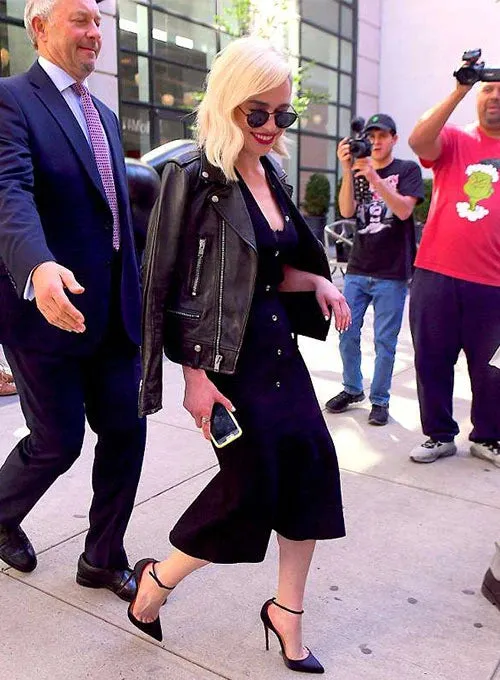 Emilia Clarke Leather Jacket | Women Celebrity Leather Jacket by The Jacket Seller
