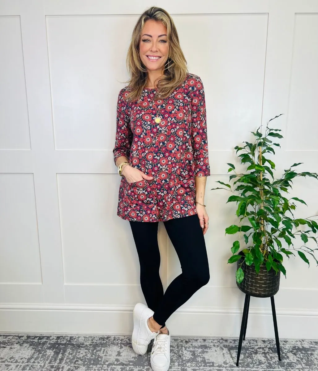Ex Seasalt Flower Print Drawing Book Top