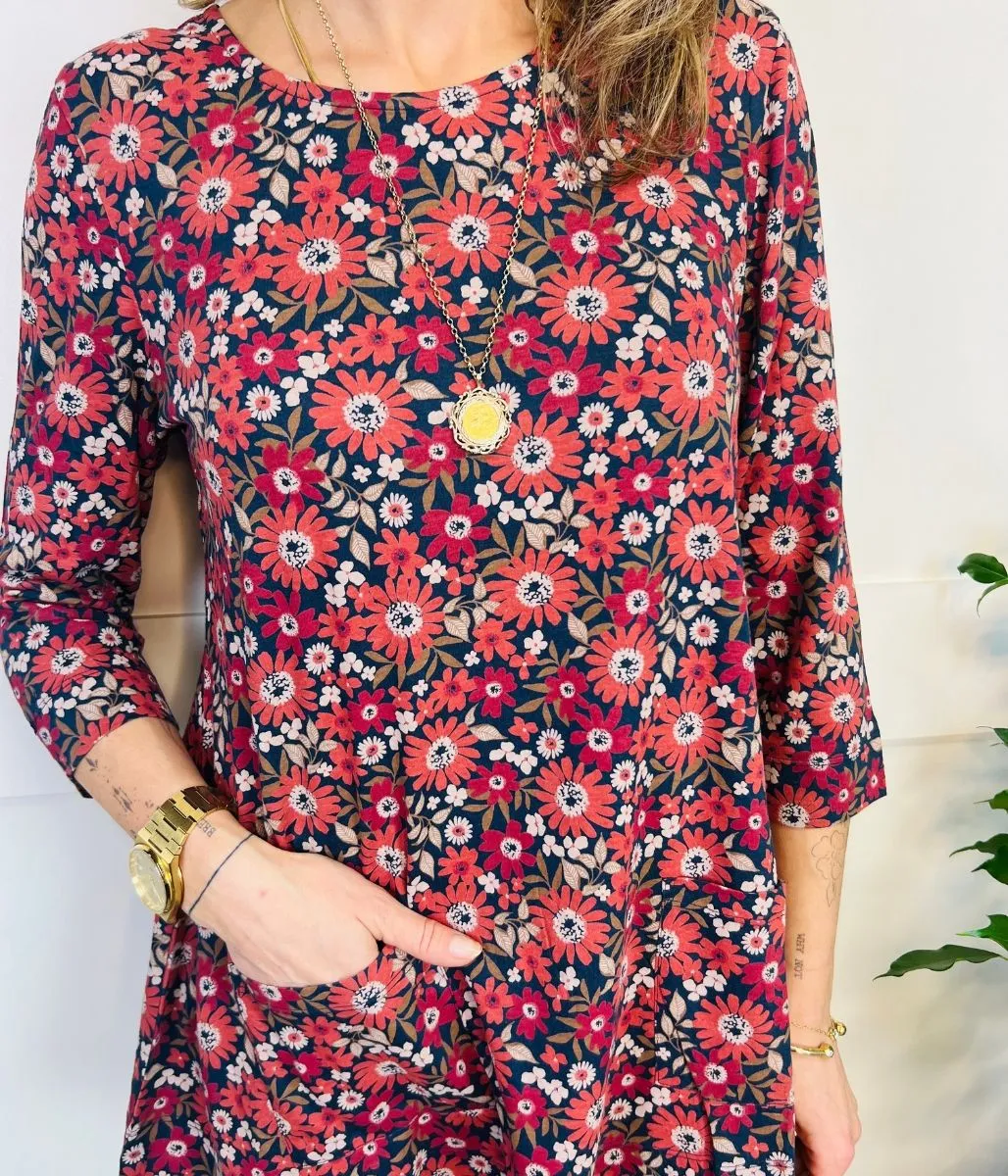 Ex Seasalt Flower Print Drawing Book Top
