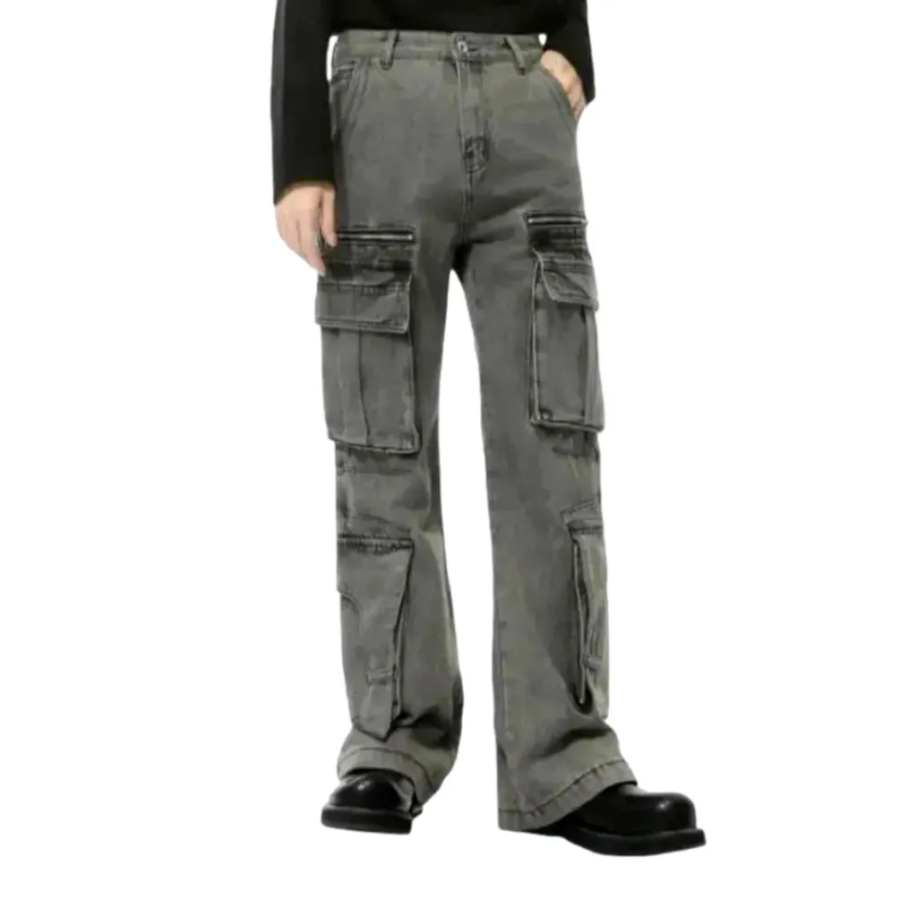 Fashionable faded men's jeans