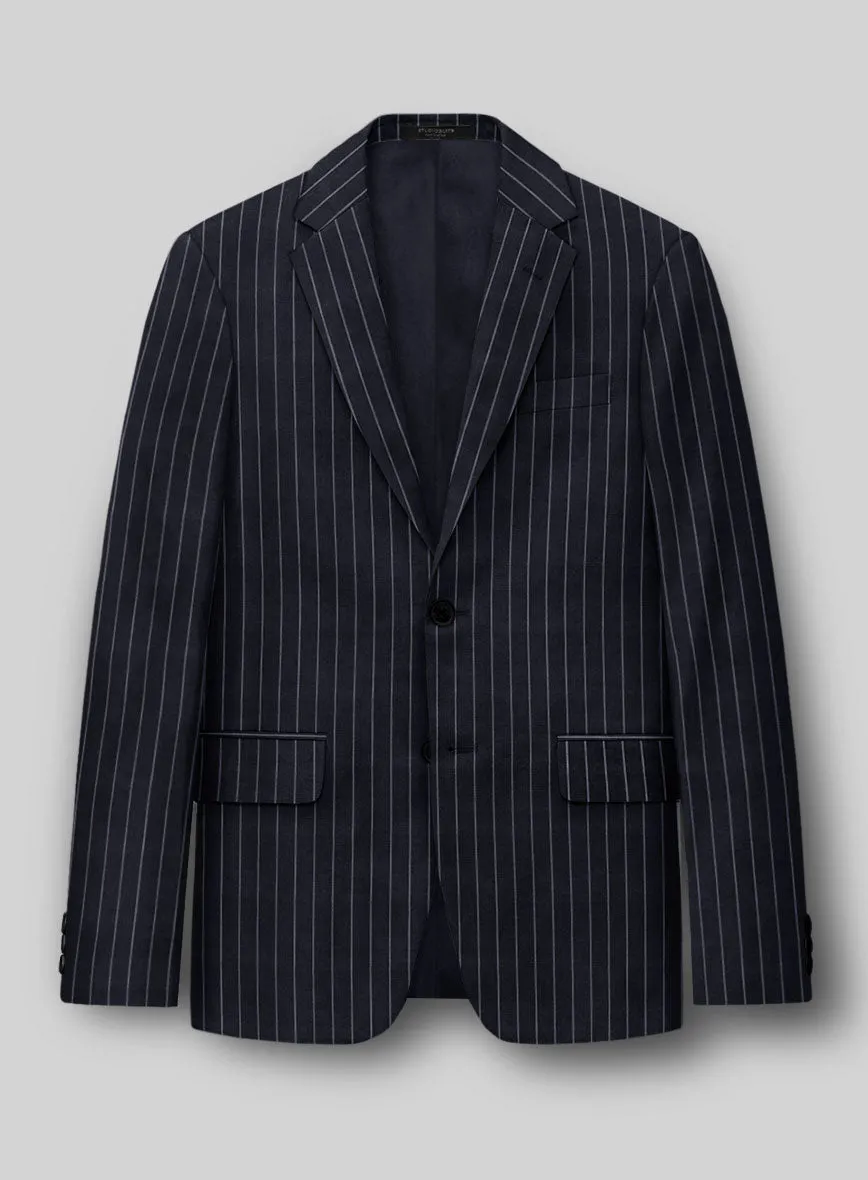Hardy Minnis Blue Rope Stripe Wool Jacket