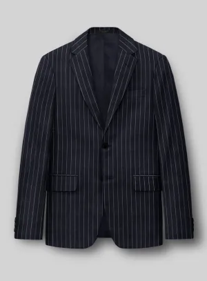 Hardy Minnis Blue Rope Stripe Wool Jacket