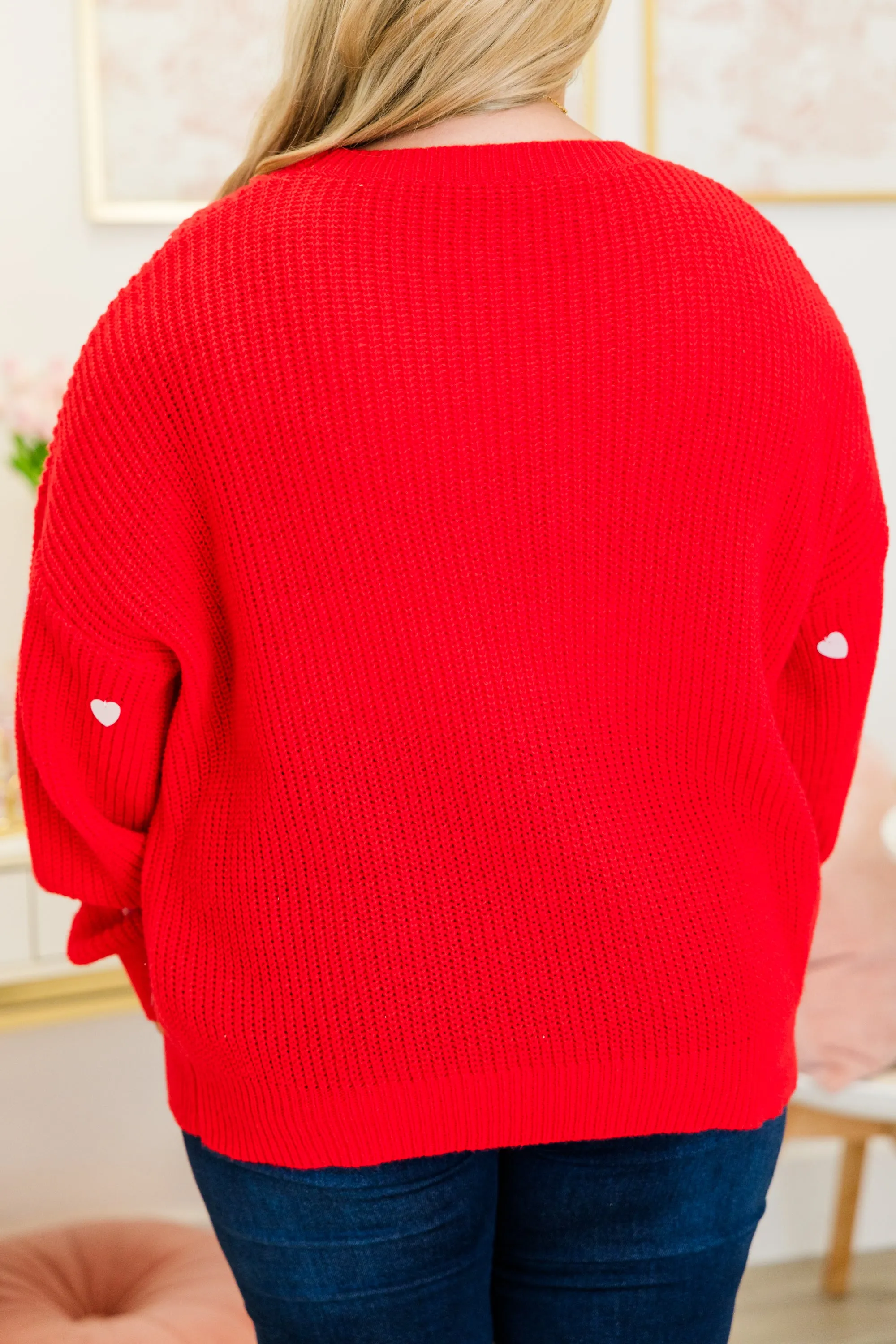 Heartbeat Tempo Sweater, Red